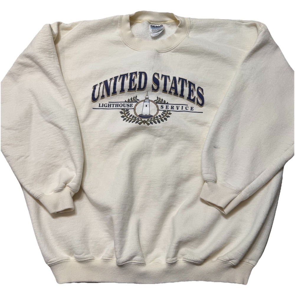 VTG United States Lighthouse Service Crewneck Sweatshirt Mens XXL USA 00s Gildan
